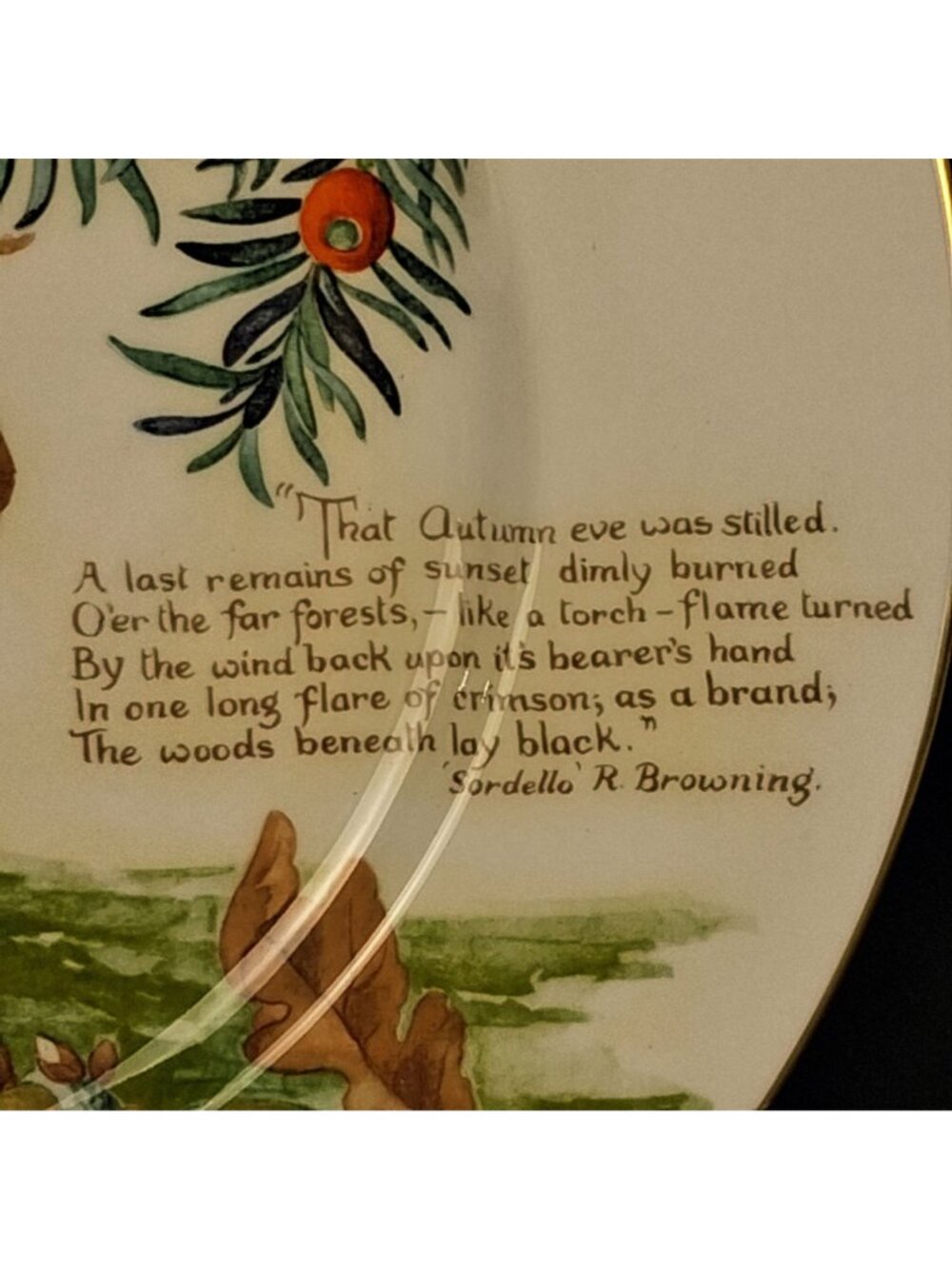 Caverswall Calendar Plates the Country Diary of An Edwardian Lady - Mushroom & - Picture 3 of 11